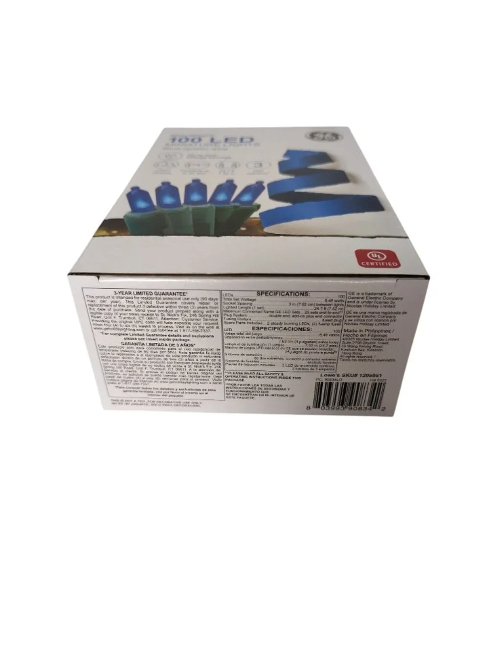GE StayBright 100 LED Miniature Lights Blue/Green Wire Indoor/Outdoor